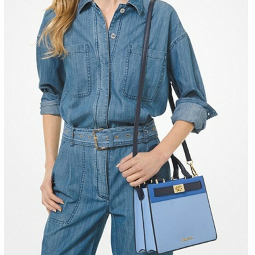 Medium Color Block Sachel By Michael Michael Kors - image 4